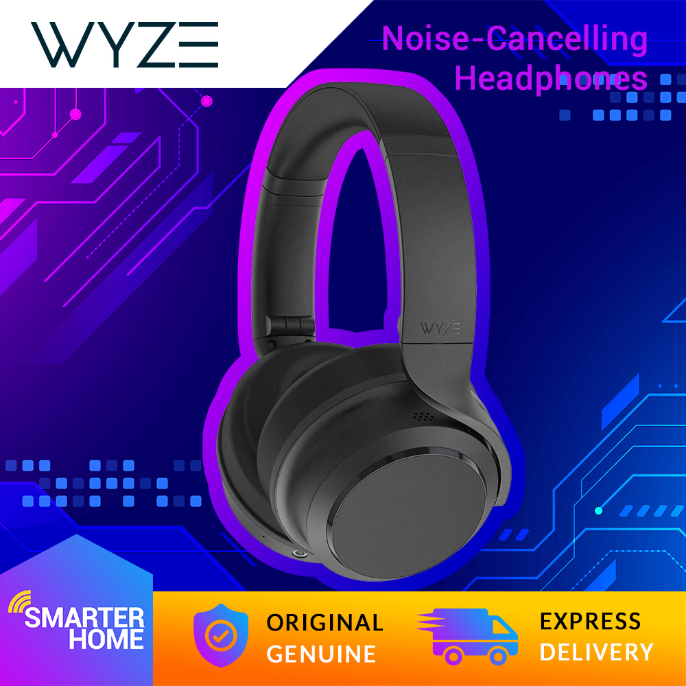 Wyze Active Noise Cancelling Headphones, 20-hour battery life, Alexa built-in, foldable for easy storage, voice-isolating microphones, fatigue free design